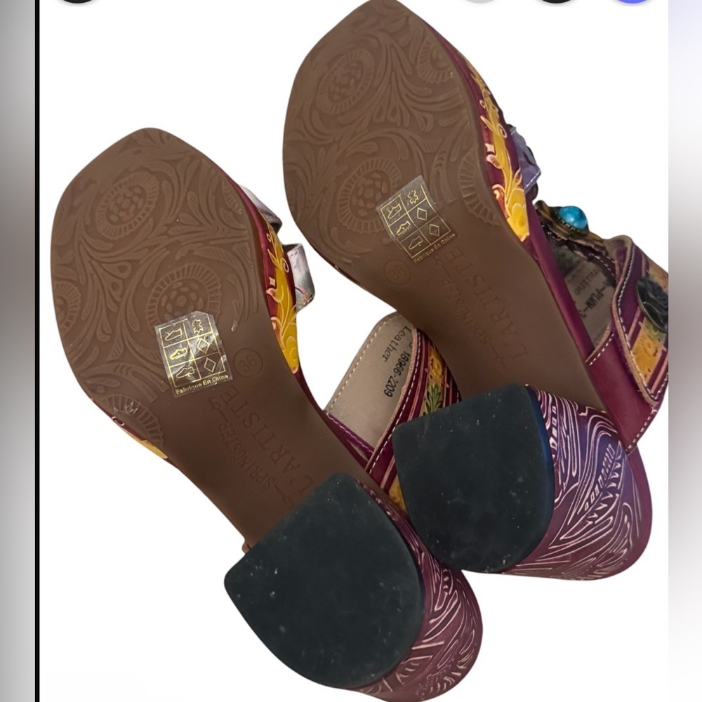 L'Artiste by Spring Step Ginevra Plum Multi sz 36 (us5.5-6) - Picture 5 of 8